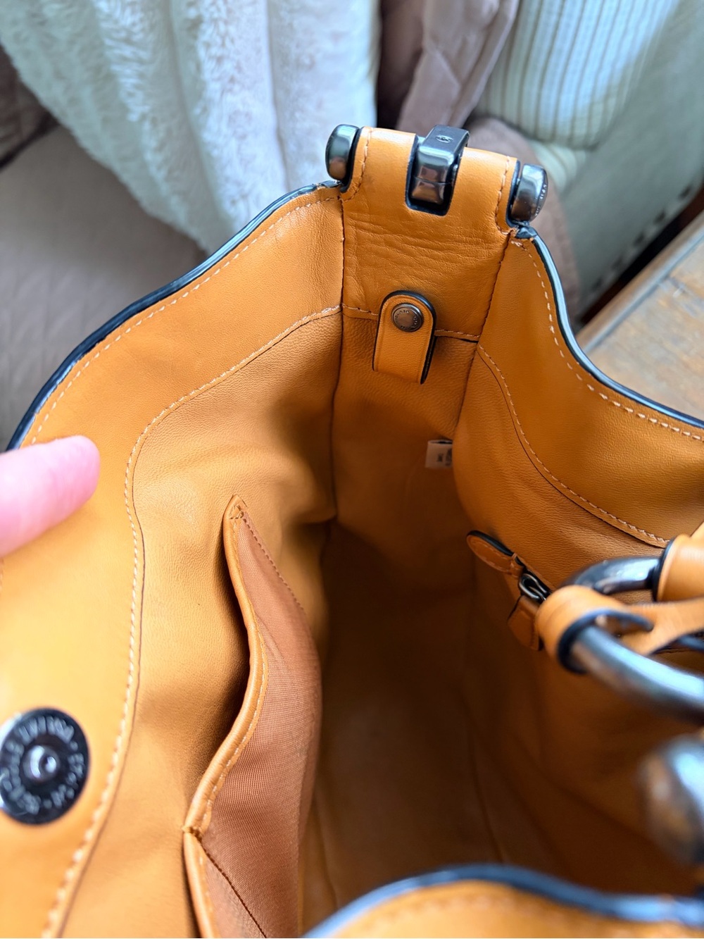 Coach Leather Hobo Nomad Shoulder Bag - Picture 8 of 13